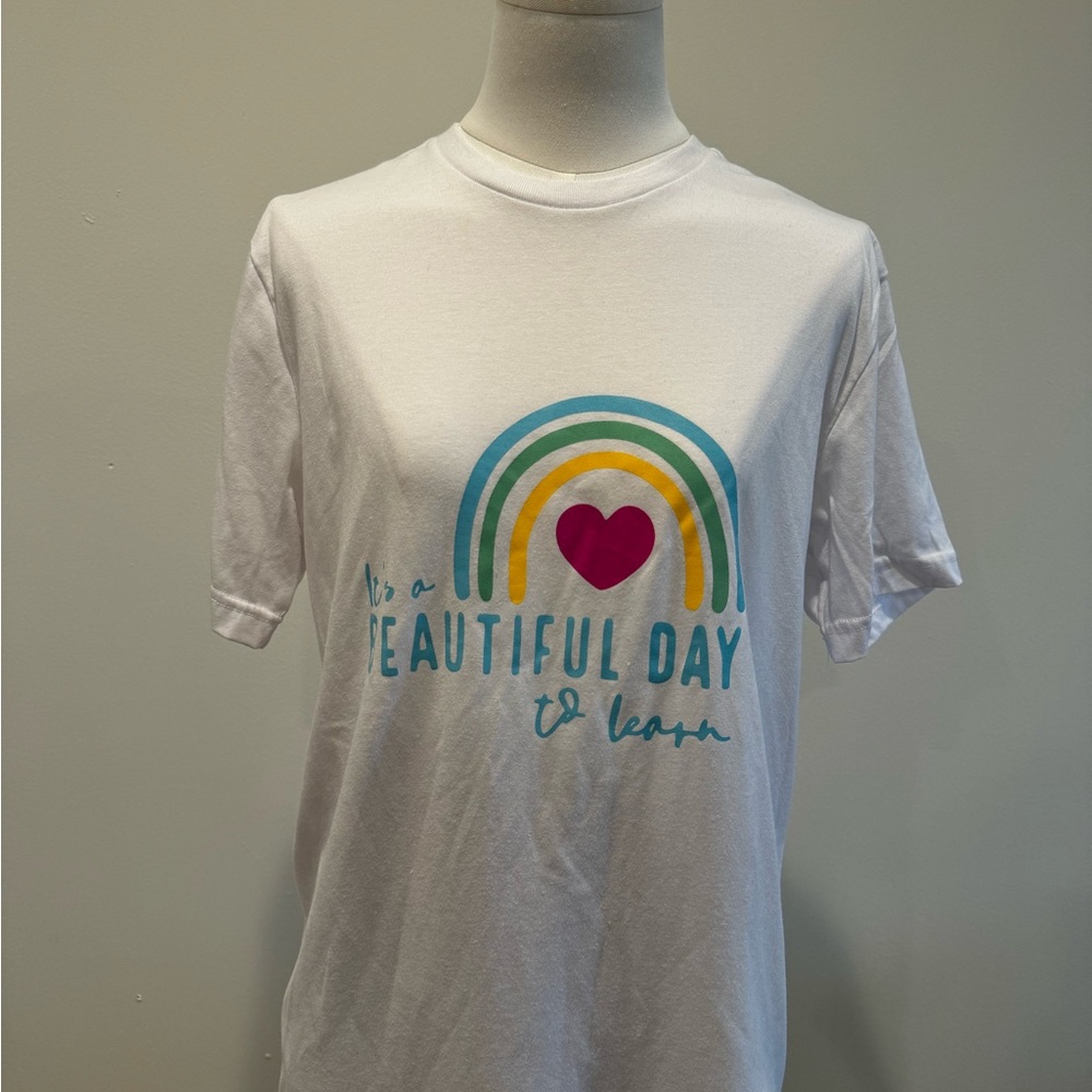 George White T-Shirt with Graphic Design